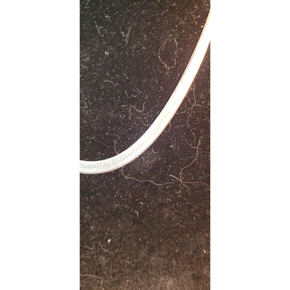 925 Solid Sterling Silver Herringbone chain necklace 18", 6mm 16.2 grams Bling! - Picture 4 of 13